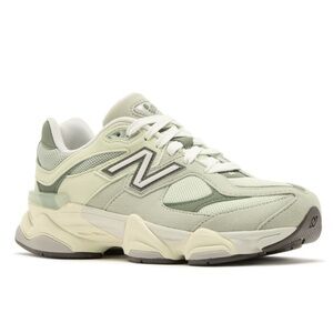 New Balance Olive and Cream Sneakers